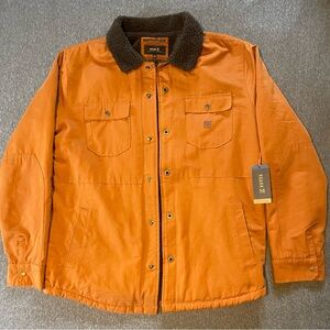 Roark Lightweight Orange Jacket with Brown Collar